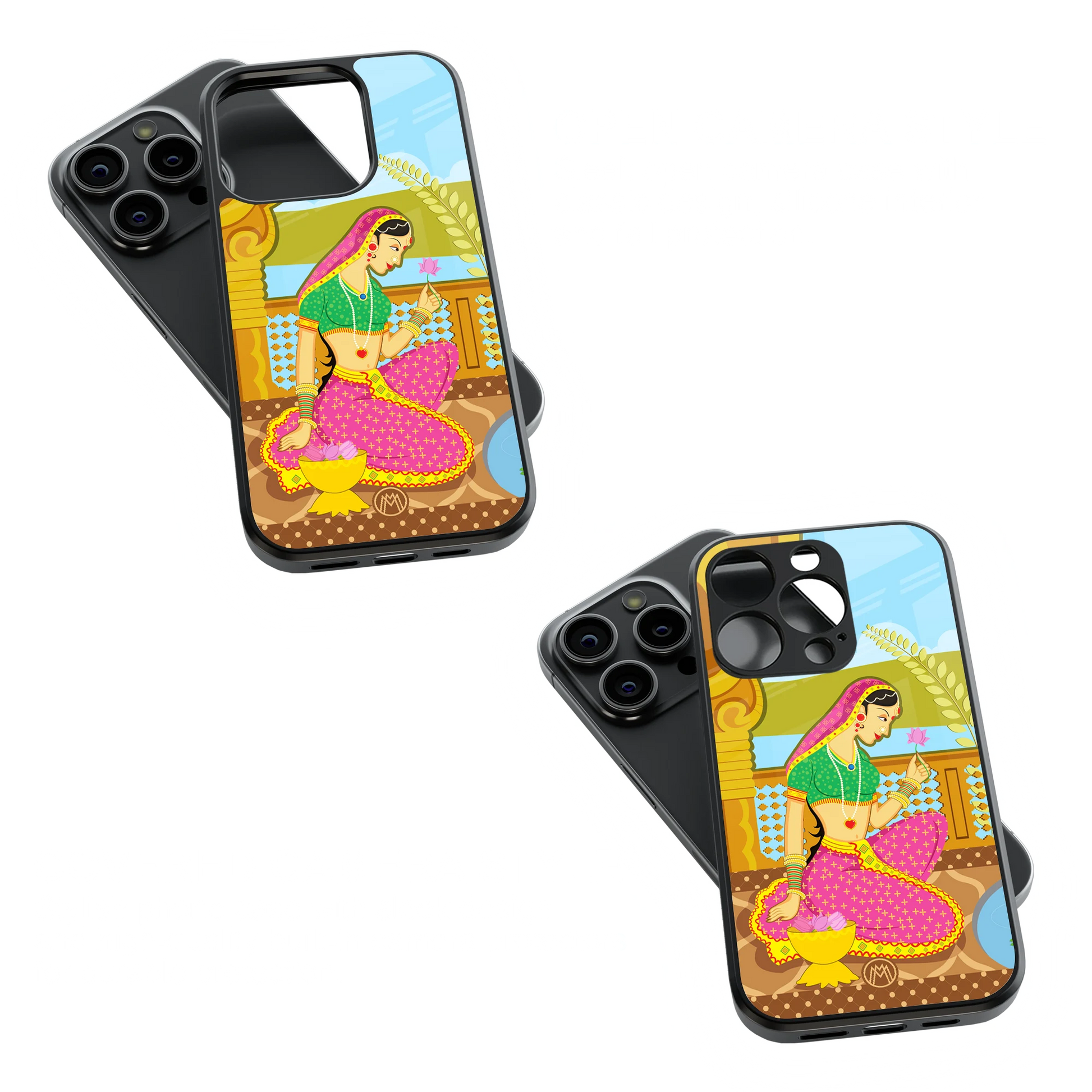 Trendy Glass Back Mobile Case for iPhone, Samsung, Redmi, OnePlus, Google Pixel, Motorola