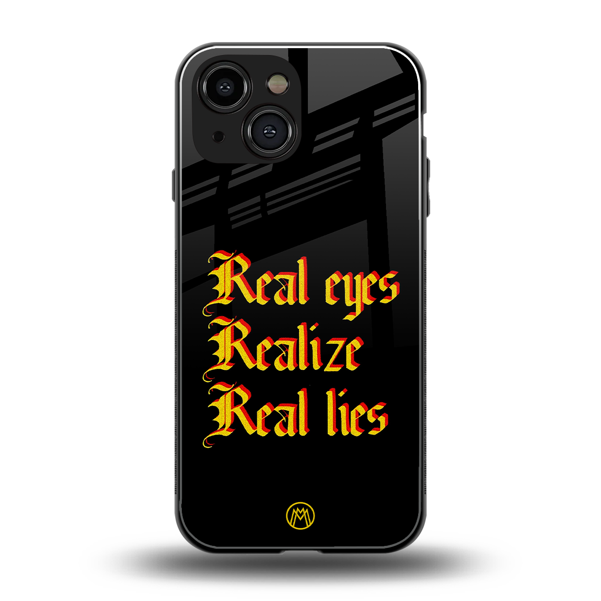 real eyes realize real lies quote back phone cover | glass case for iphone 13 mini