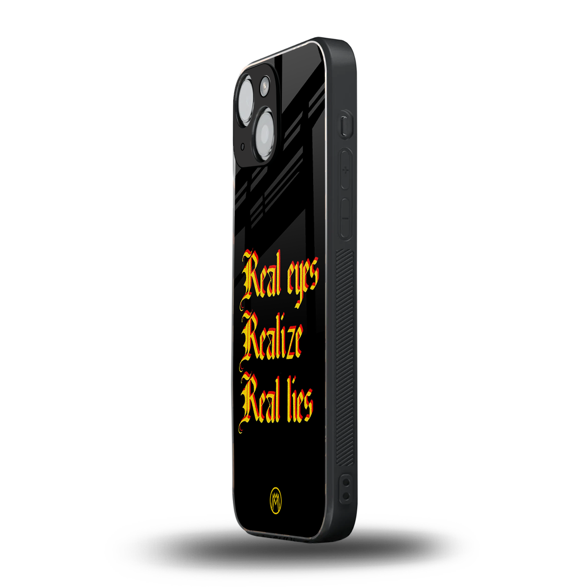 real eyes realize real lies quote back phone cover | glass case for iphone 13 mini