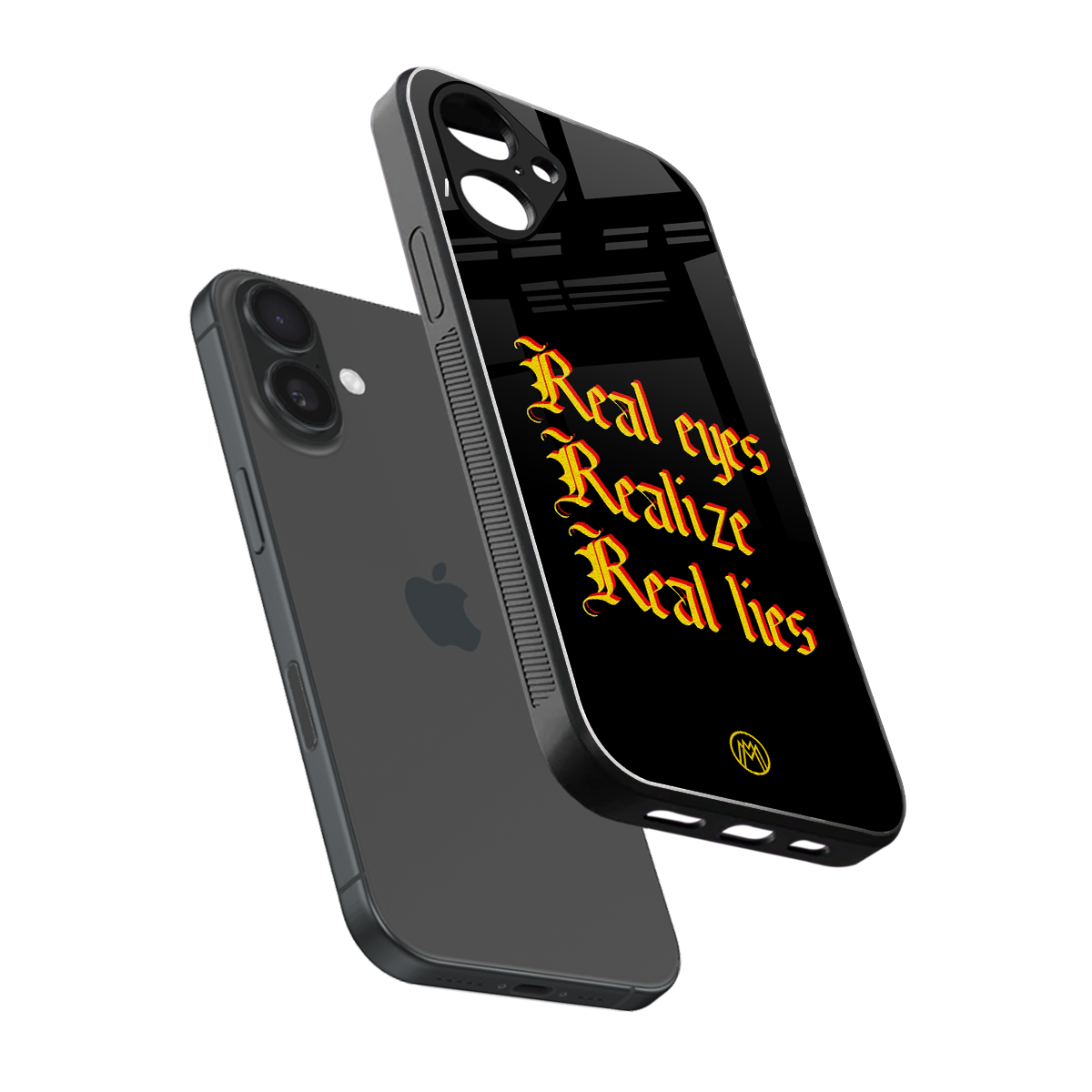 real eyes realize real lies quote back phone cover | glass case for iphone 16