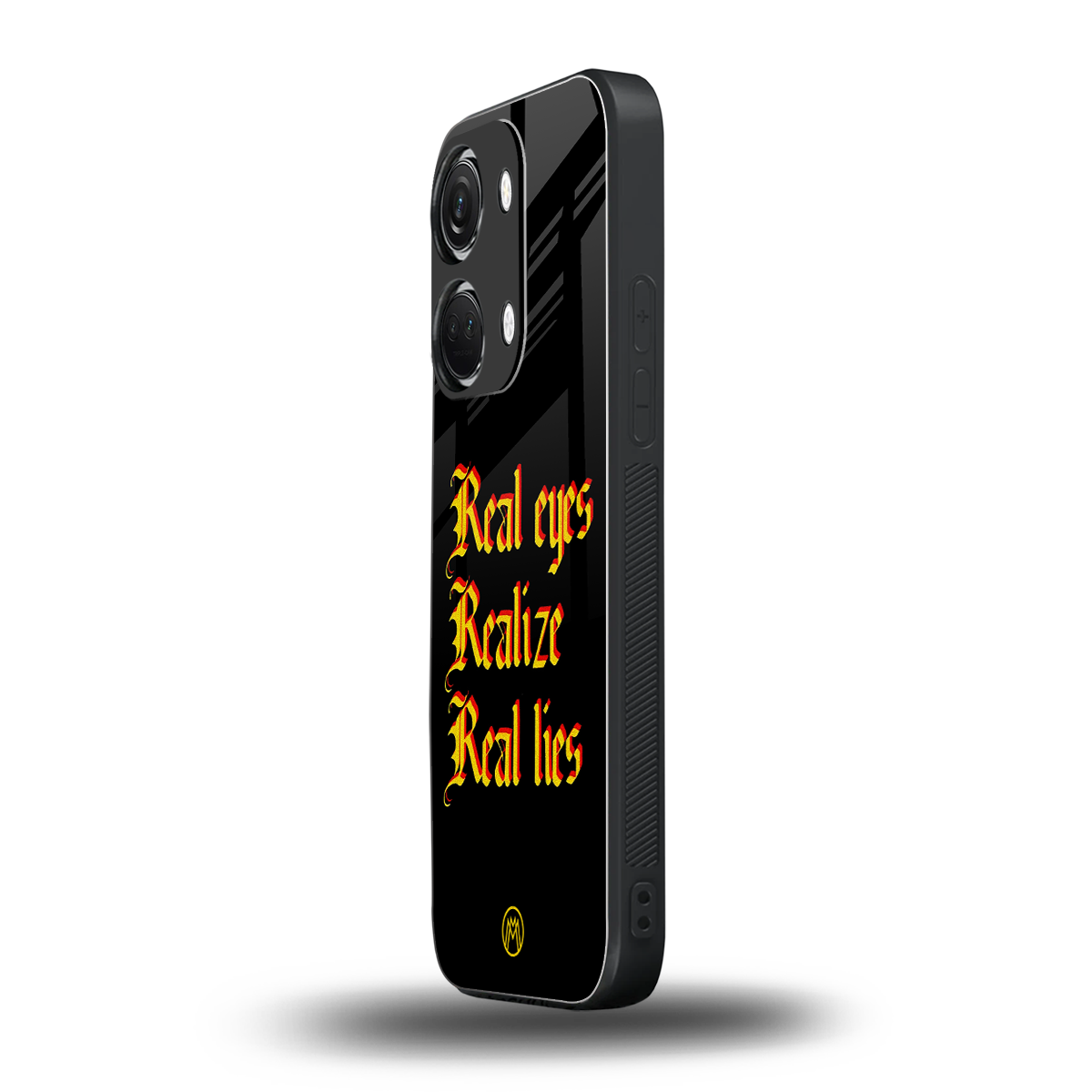real eyes realize real lies quote back phone cover | glass case for oneplus nord 3