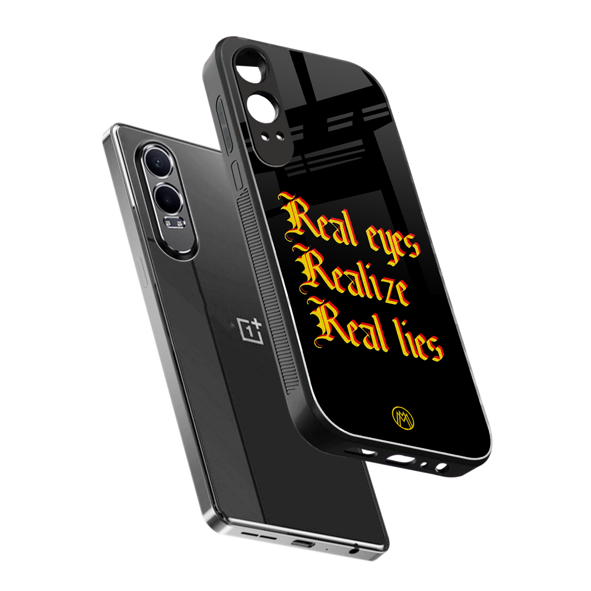 real eyes realize real lies quote back phone cover | glass case for oneplus nord ce 4 lite