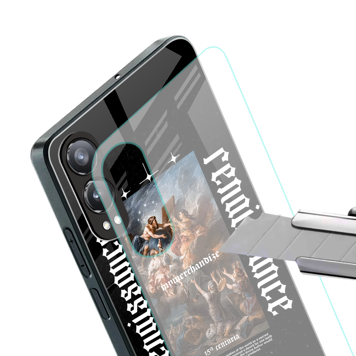 renaissance back phone cover | glass case for oneplus nord ce 4 lite
