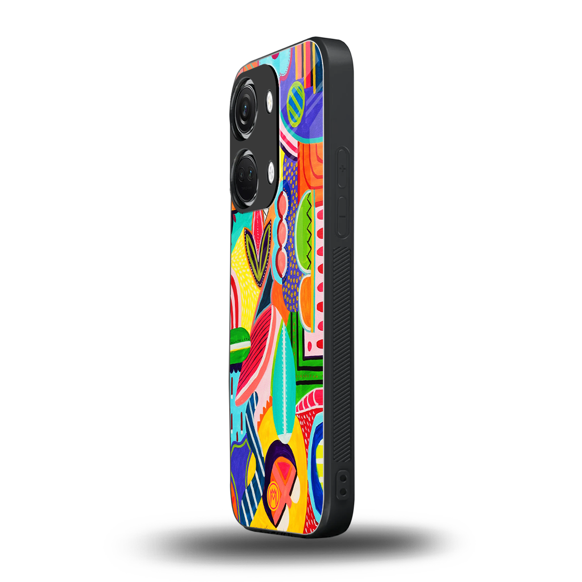 retro abstract back phone cover | glass case for oneplus nord 3