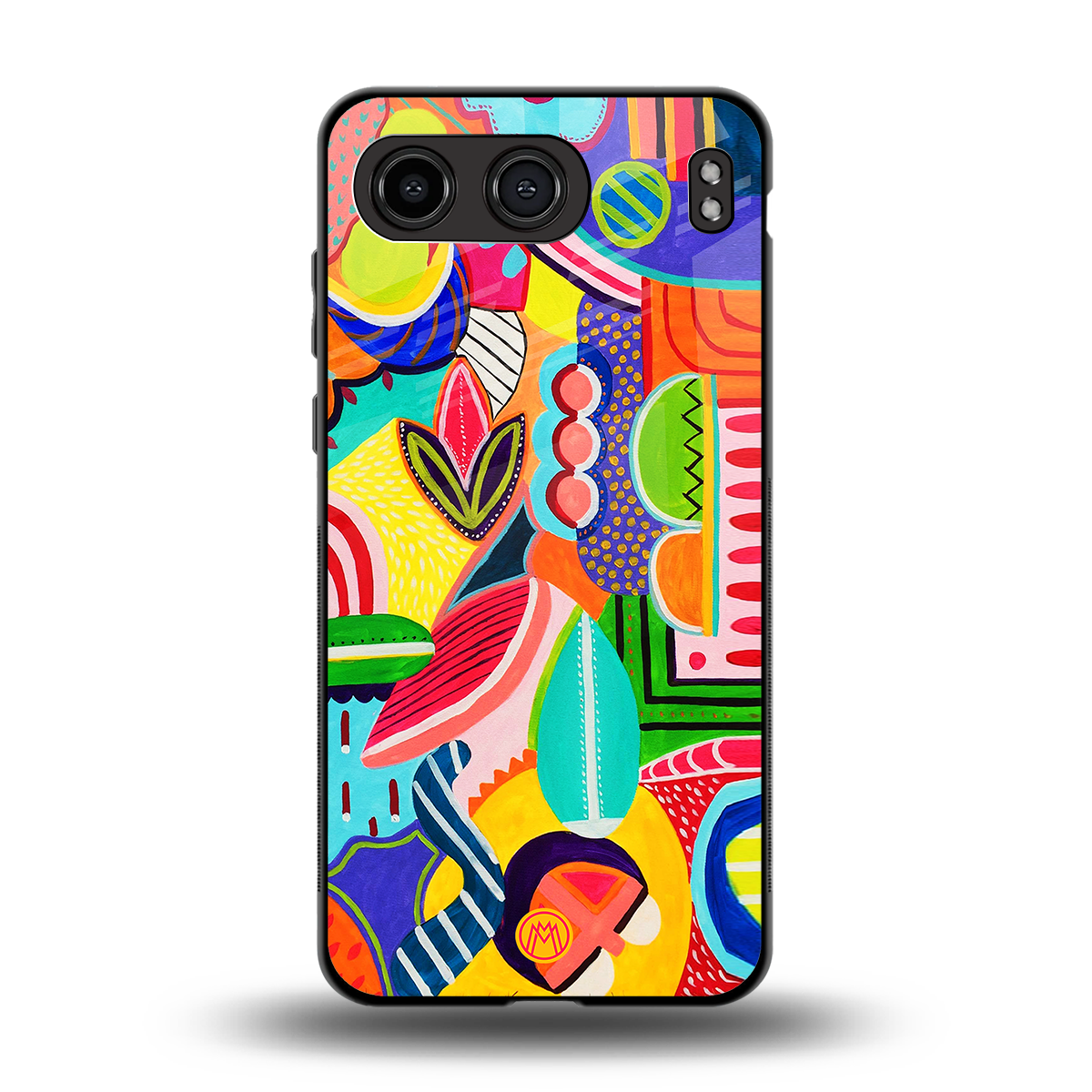 retro abstract back phone cover | glass case for oneplus nord 4