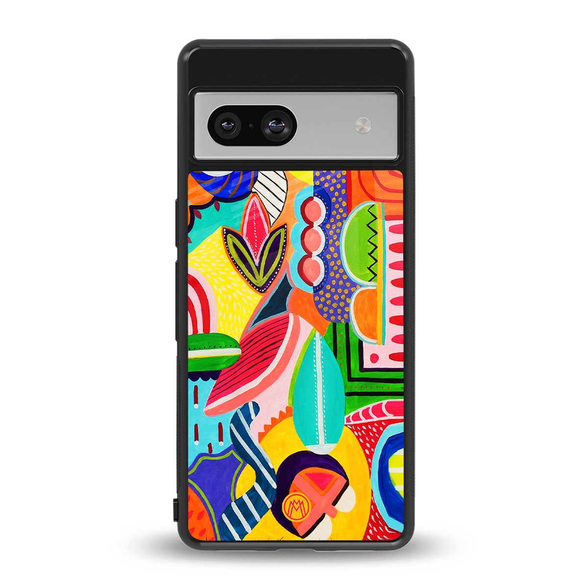 retro abstract back phone cover | glass case for Google Pixel 7