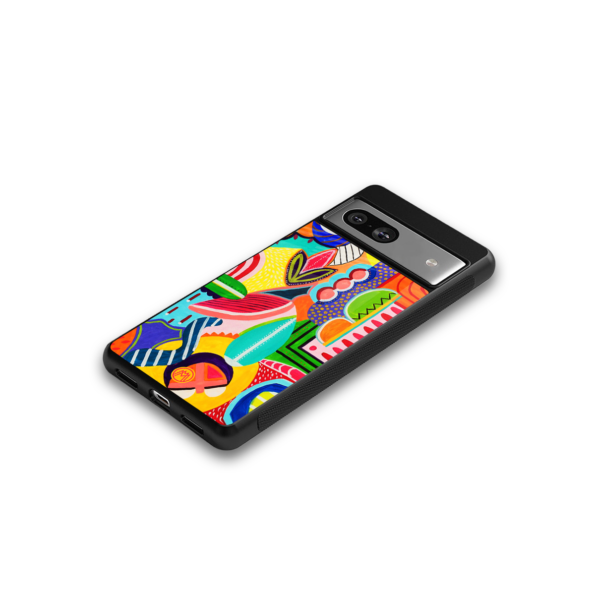 retro abstract back phone cover | glass case for Google Pixel 7