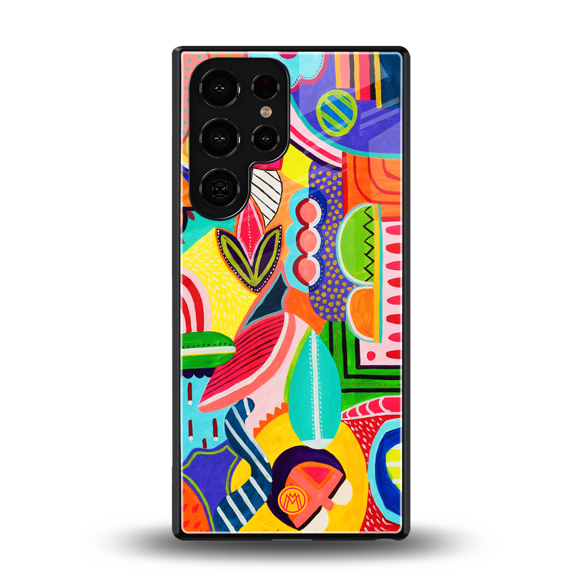 retro abstract back phone cover | glass case for samsung galaxy s25 ultra