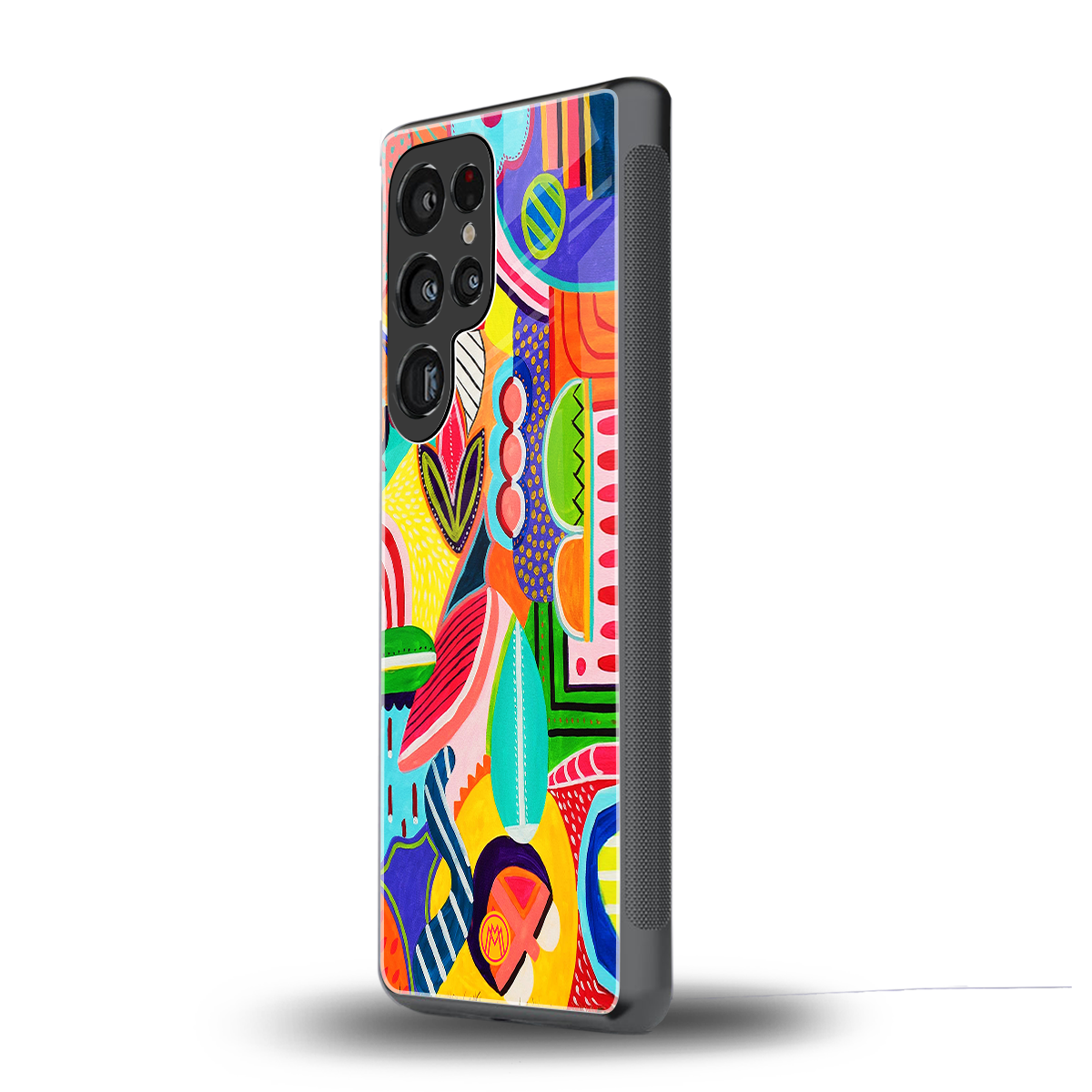 retro abstract back phone cover | glass case for samsung galaxy s25 ultra