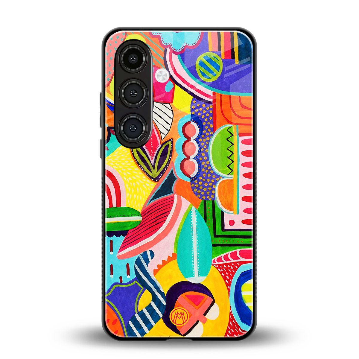 retro abstract back phone cover | glass case for samsung galaxy s24 fe