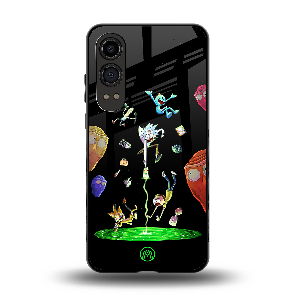 rick and morty amoled back phone cover | glass case for oneplus nord ce 4 lite
