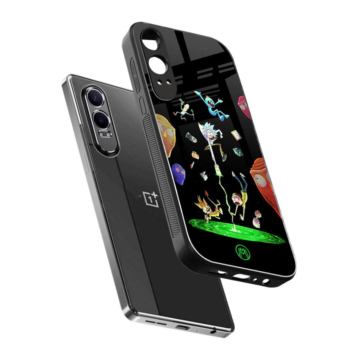 rick and morty amoled back phone cover | glass case for oneplus nord ce 4 lite