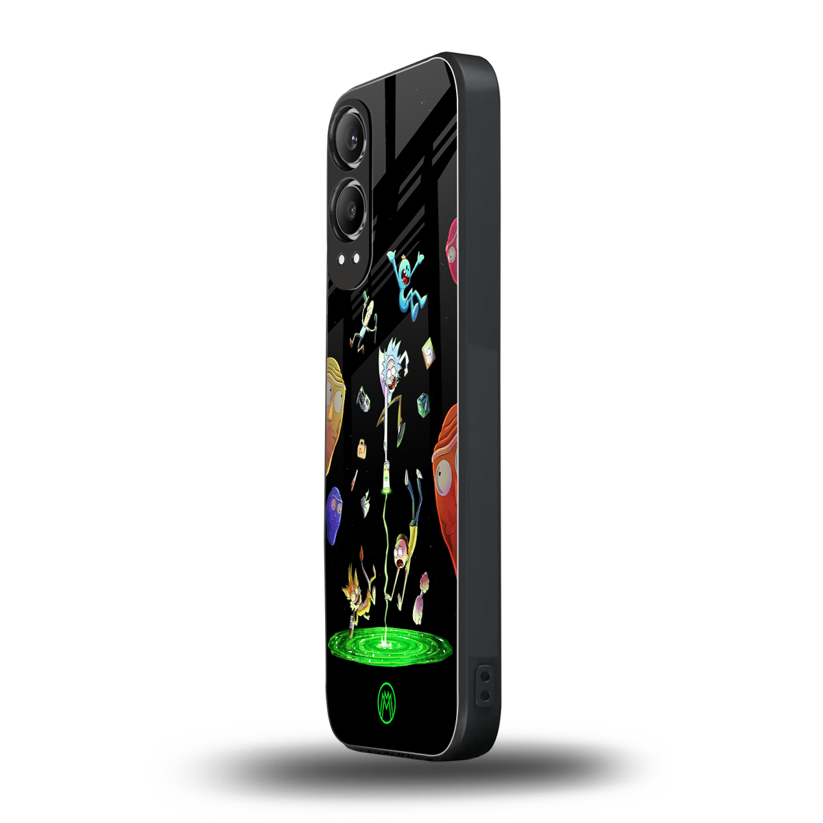 rick and morty amoled back phone cover | glass case for oneplus nord ce 4 lite