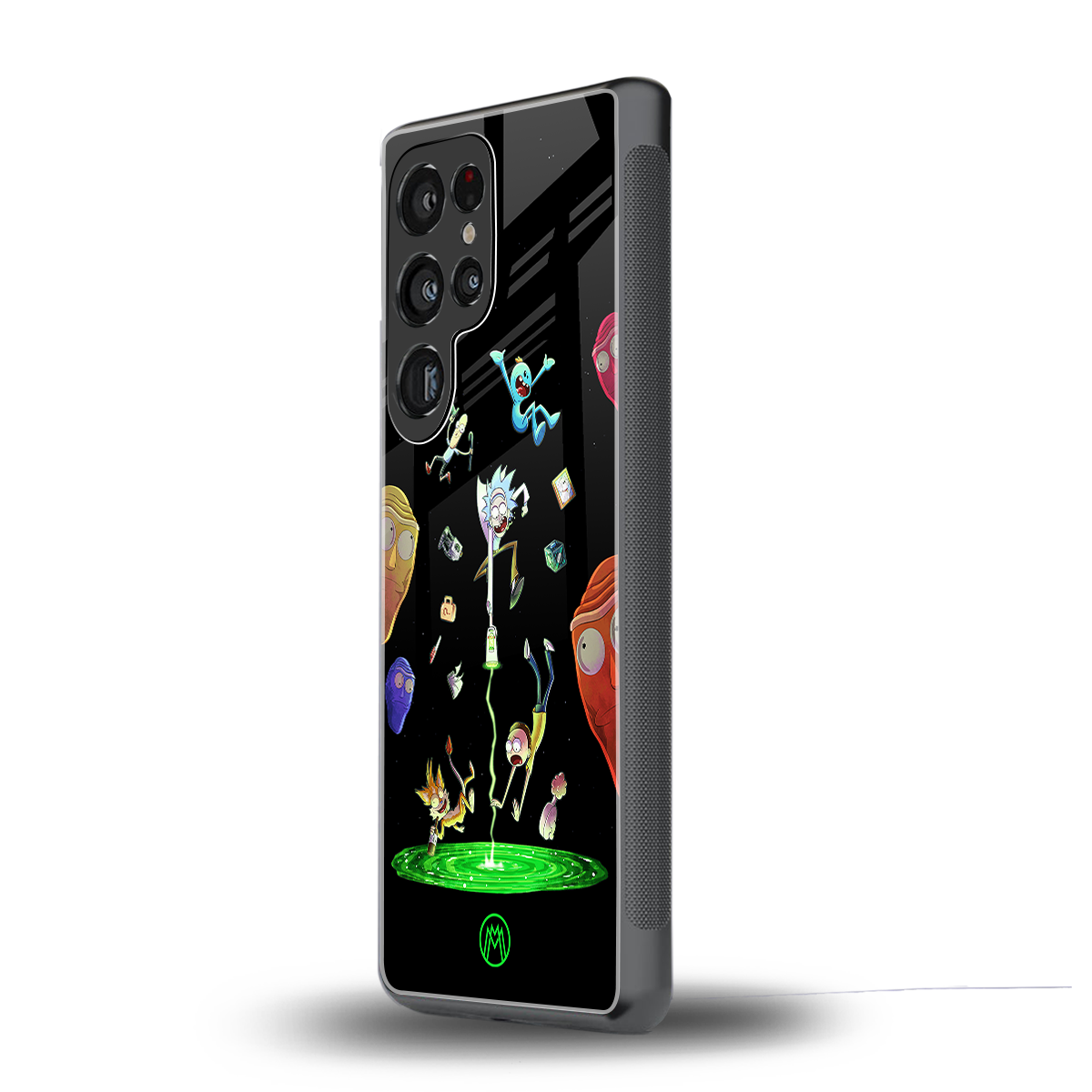 rick and morty amoled back phone cover | glass case for samsung galaxy s25 ultra