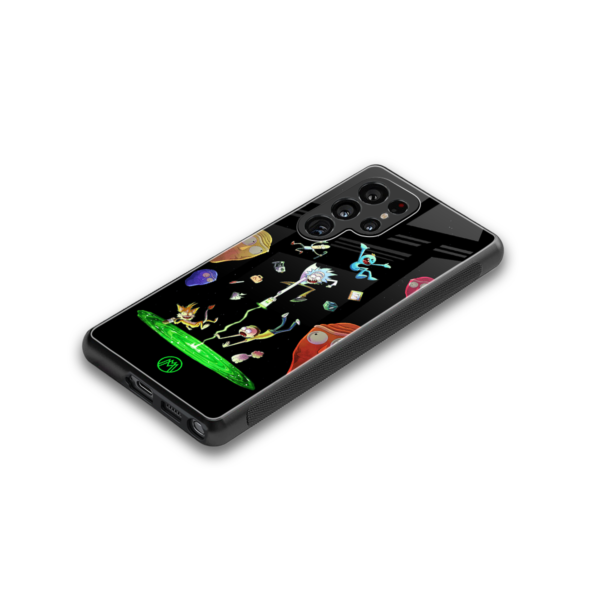 rick and morty amoled back phone cover | glass case for samsung galaxy s25 ultra