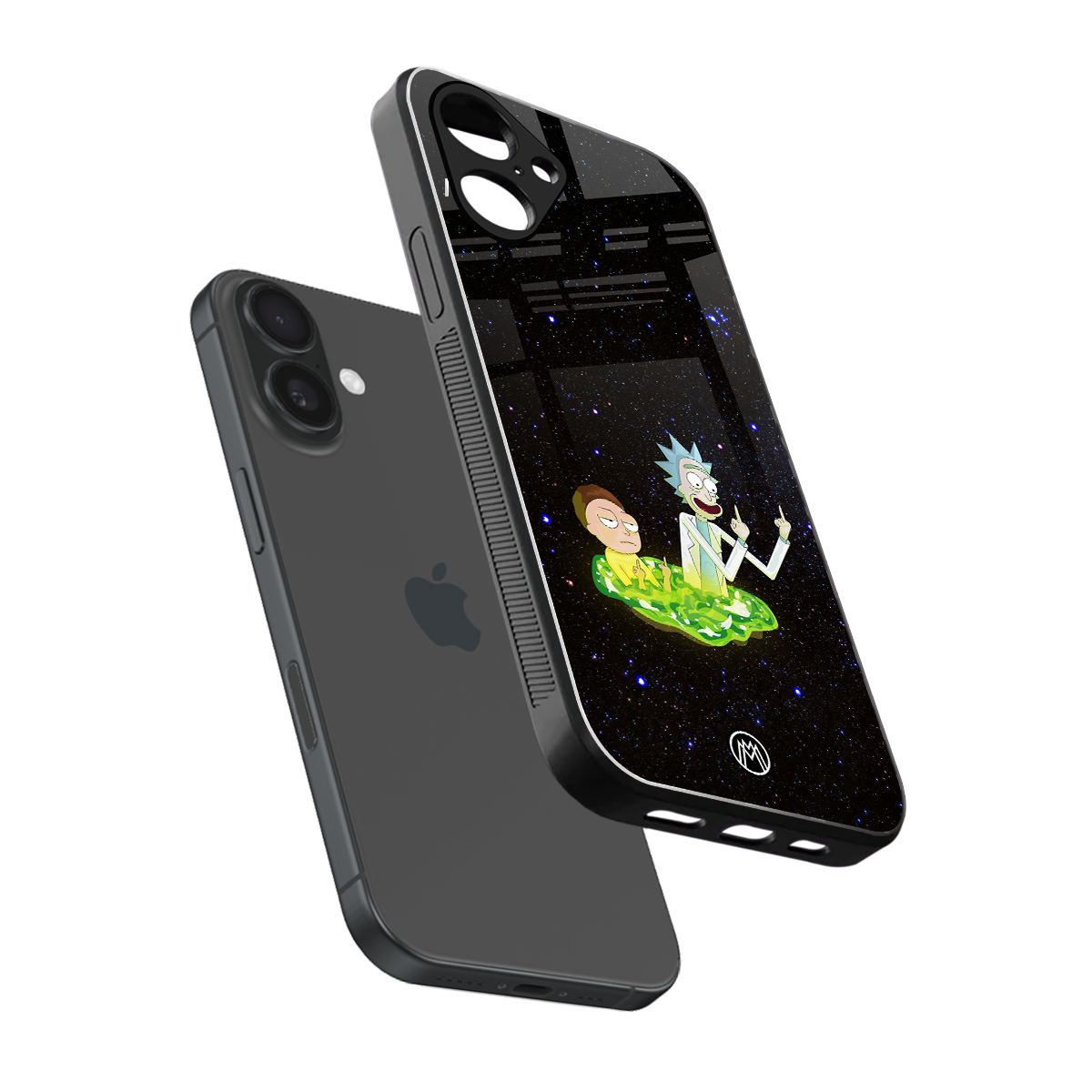 rick and morty fo aesthetic back phone cover | glass case for iphone 16