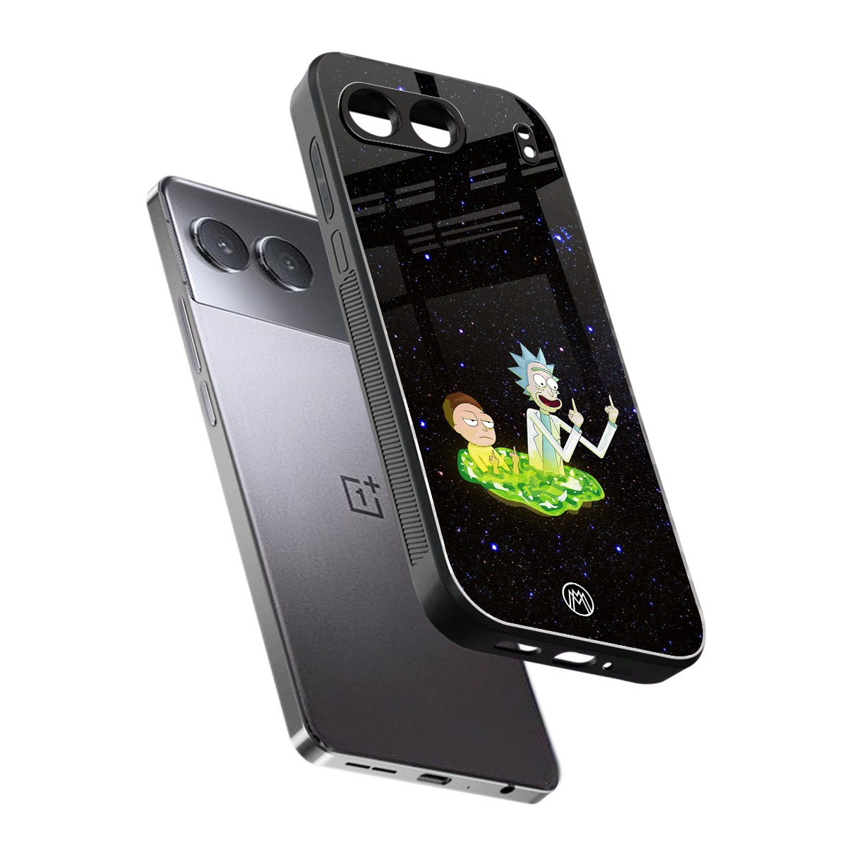 rick and morty fo aesthetic back phone cover | glass case for oneplus nord 4