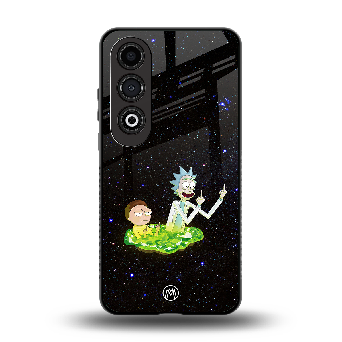 rick and morty fo aesthetic back phone cover | glass case for oneplus nord ce 4