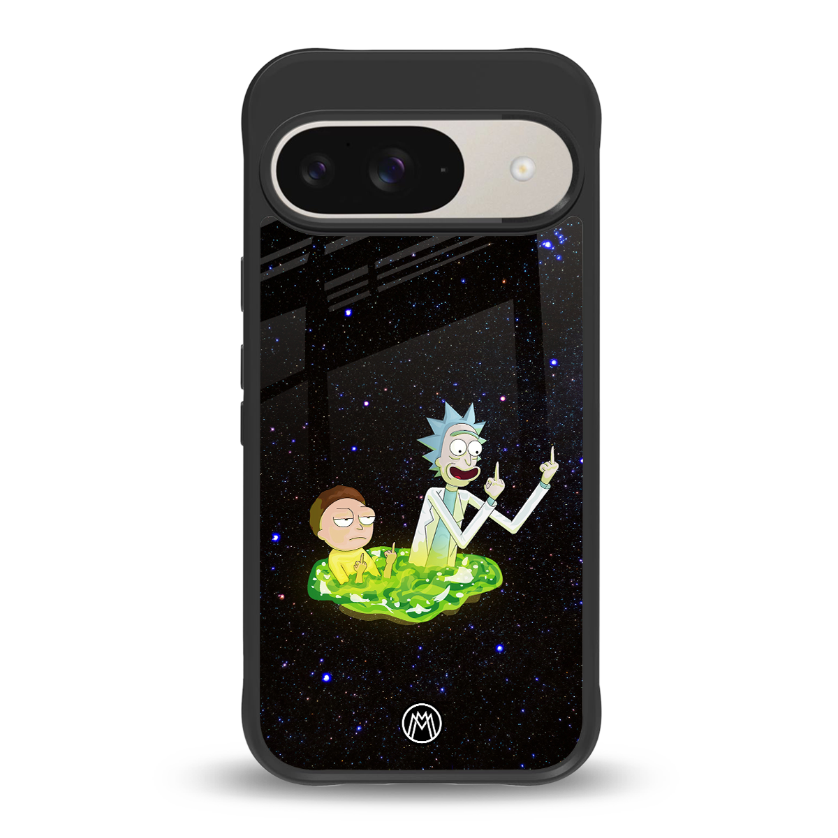 rick and morty fo aesthetic back phone cover | glass case for google pixel 9