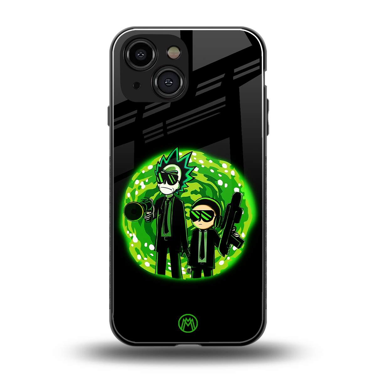 rick and morty schwifty back phone cover | glass case for iphone 13 mini