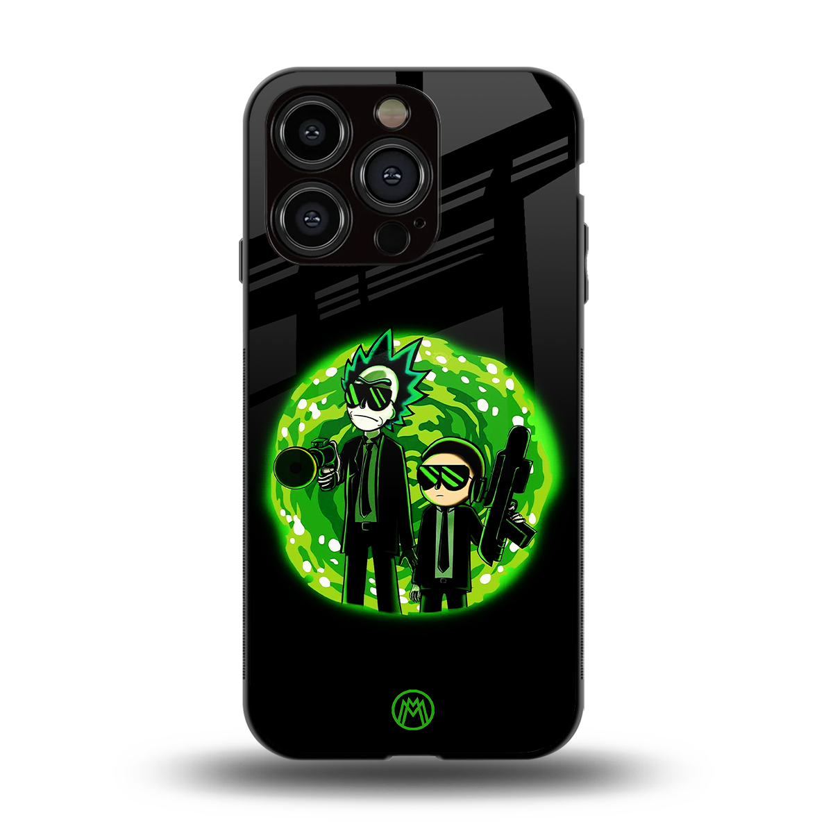 rick and morty schwifty back phone cover | glass case for iphone 14 pro