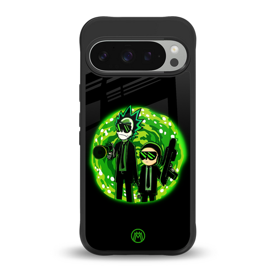 rick and morty schwifty back phone cover | glass case for google pixel 9 pro