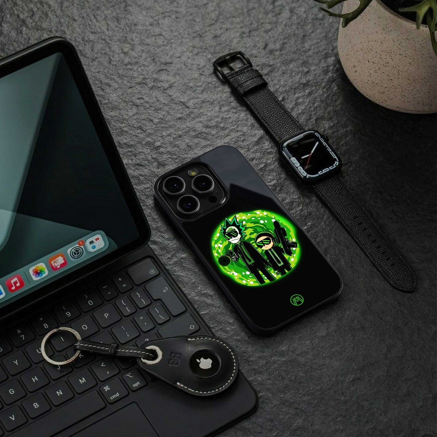 rick and morty schwifty back phone cover | glass case for oneplus nord 4