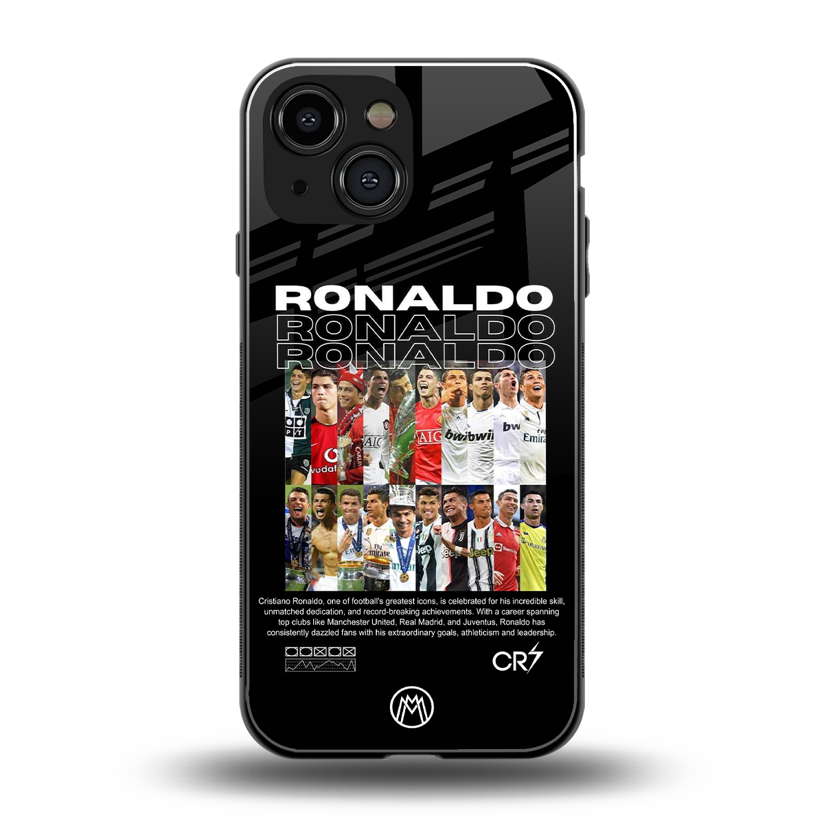 ronaldo back phone cover | glass case for iphone 13 mini
