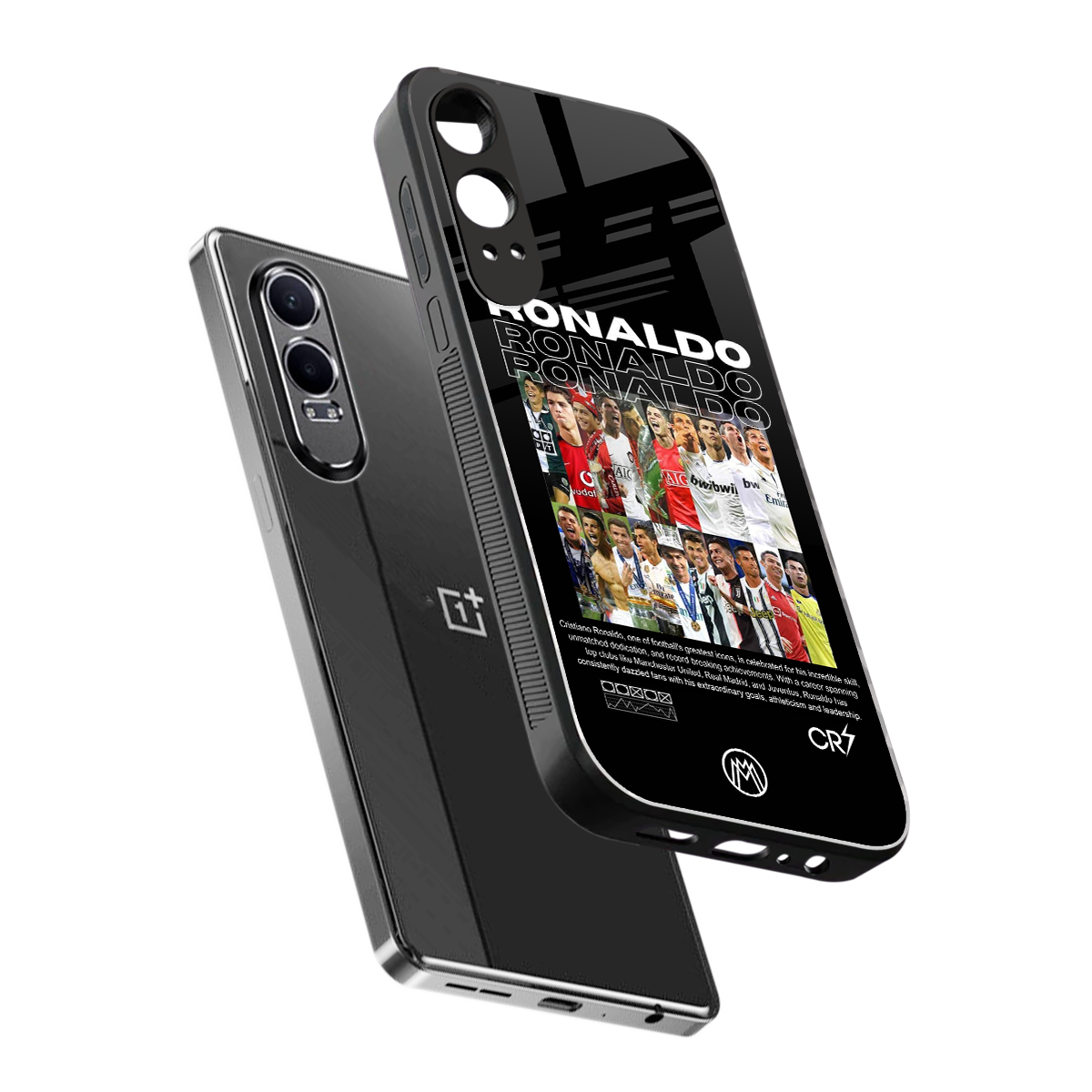 ronaldo back phone cover | glass case for oneplus nord ce 4 lite
