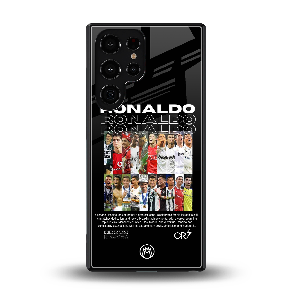 ronaldo back phone cover | glass case for samsung galaxy s25 ultra