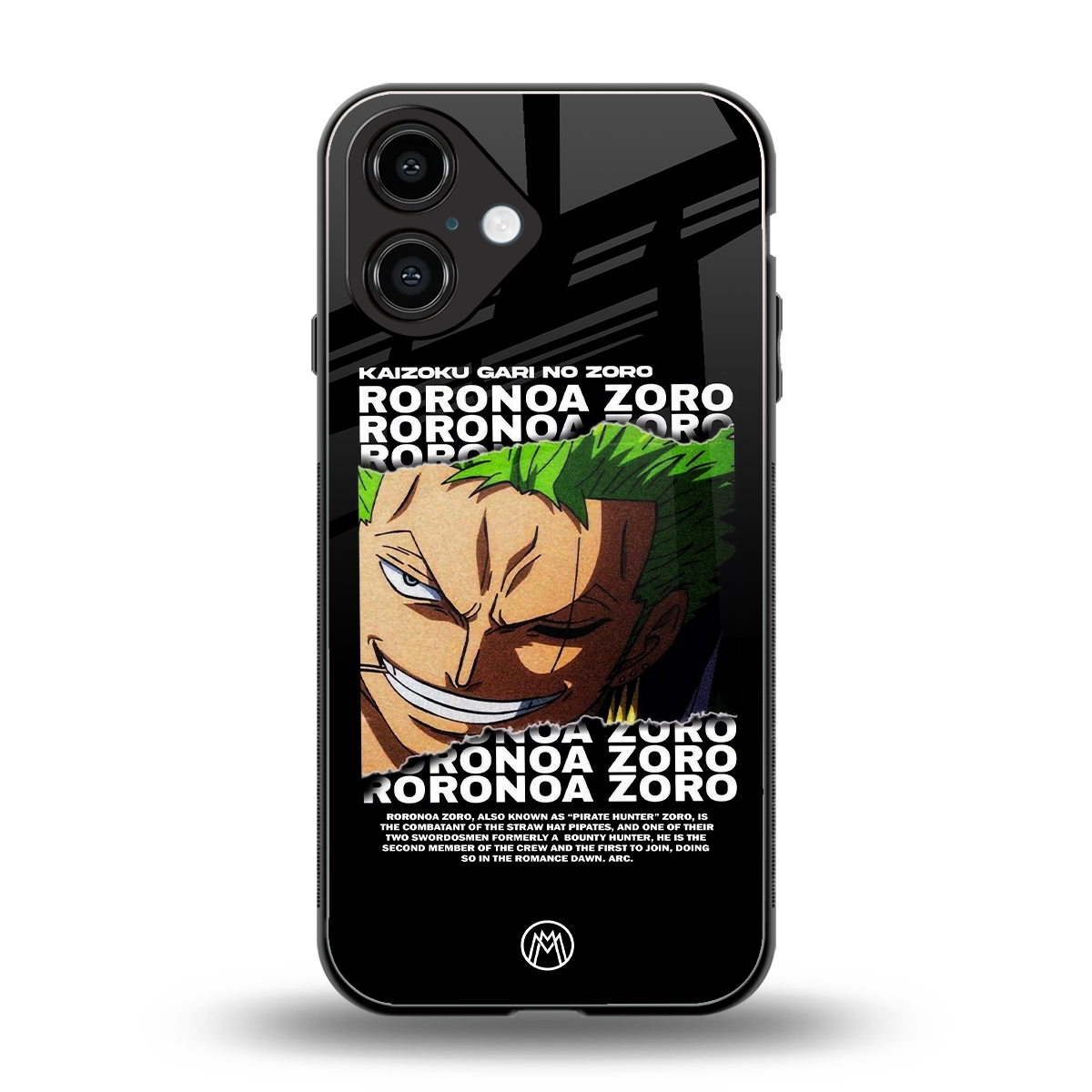 roronoa zoro anime back phone cover | glass case for iphone 16