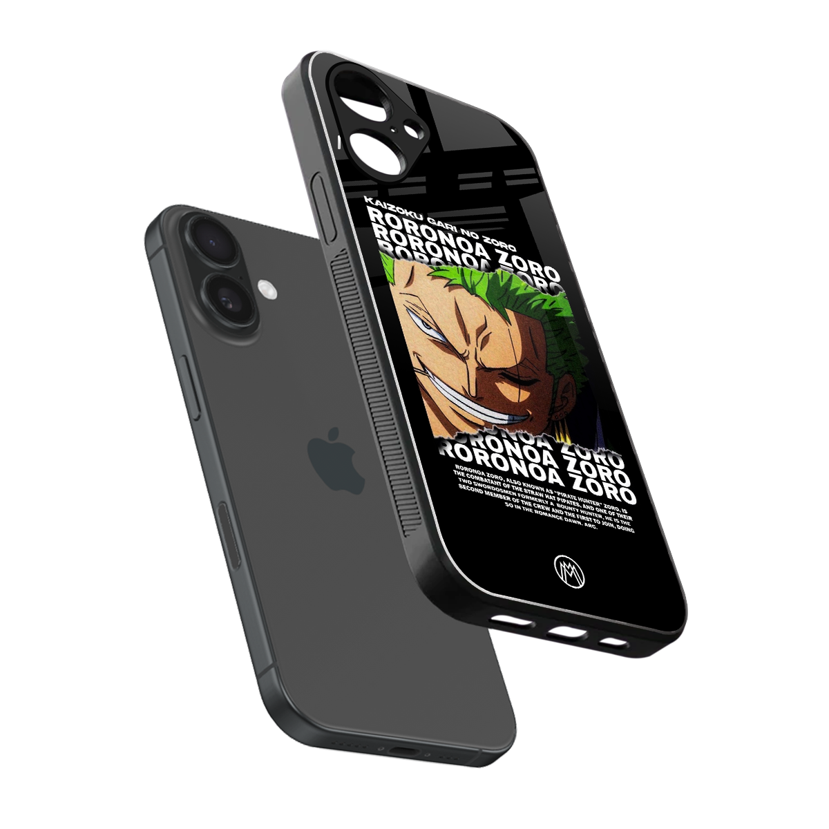 roronoa zoro anime back phone cover | glass case for iphone 16