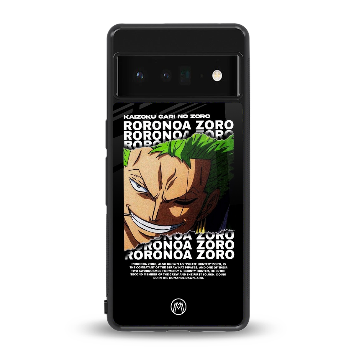 roronoa zoro anime back phone cover | glass case for google pixel 6 pro