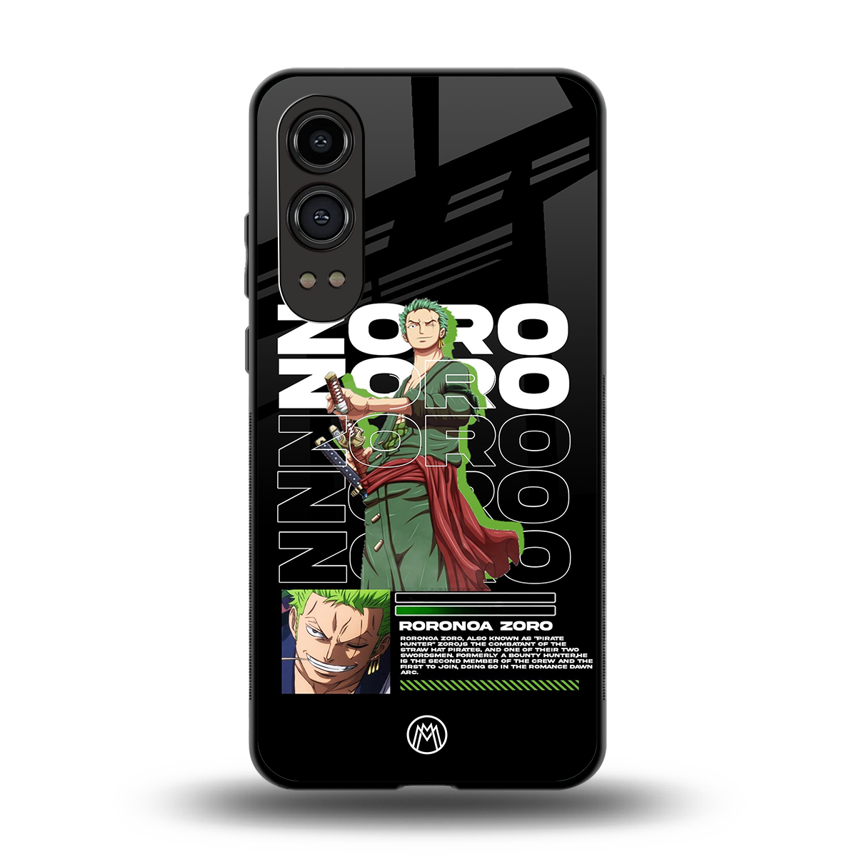 roronoa zoro back phone cover | glass case for oneplus nord ce 4 lite