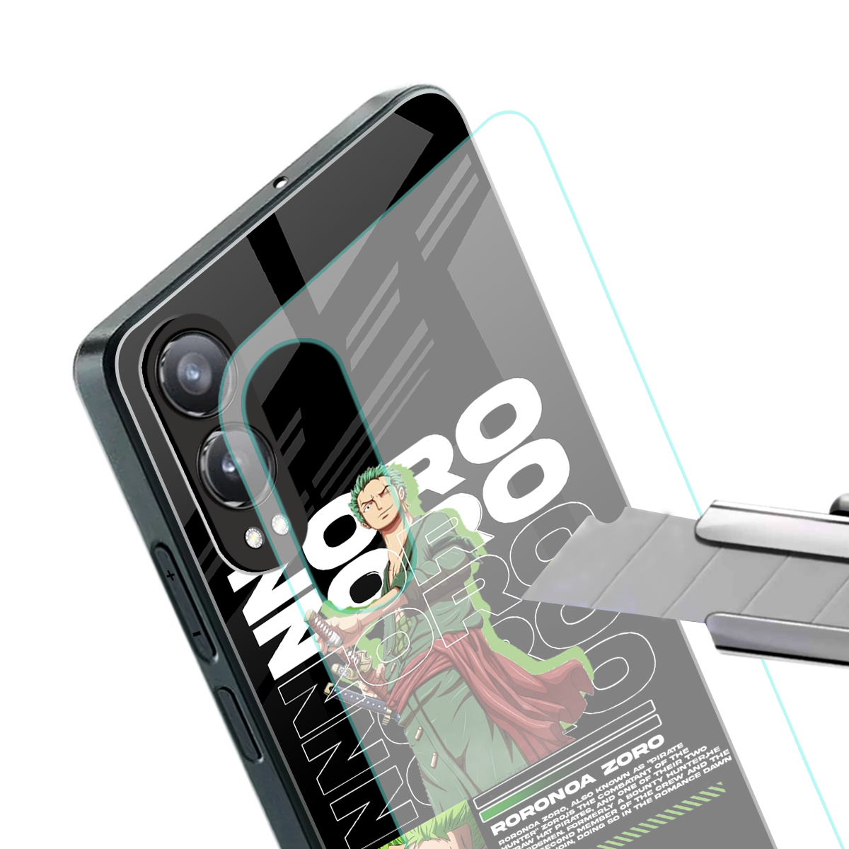 roronoa zoro back phone cover | glass case for oneplus nord ce 4 lite