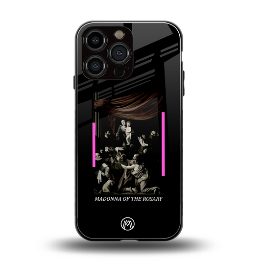 rosary icon back phone cover | glass case for iphone 14 pro max