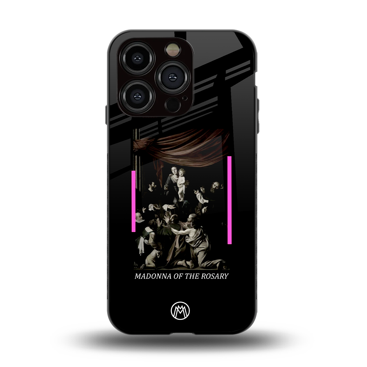 rosary icon back phone cover | glass case for iphone 14 pro