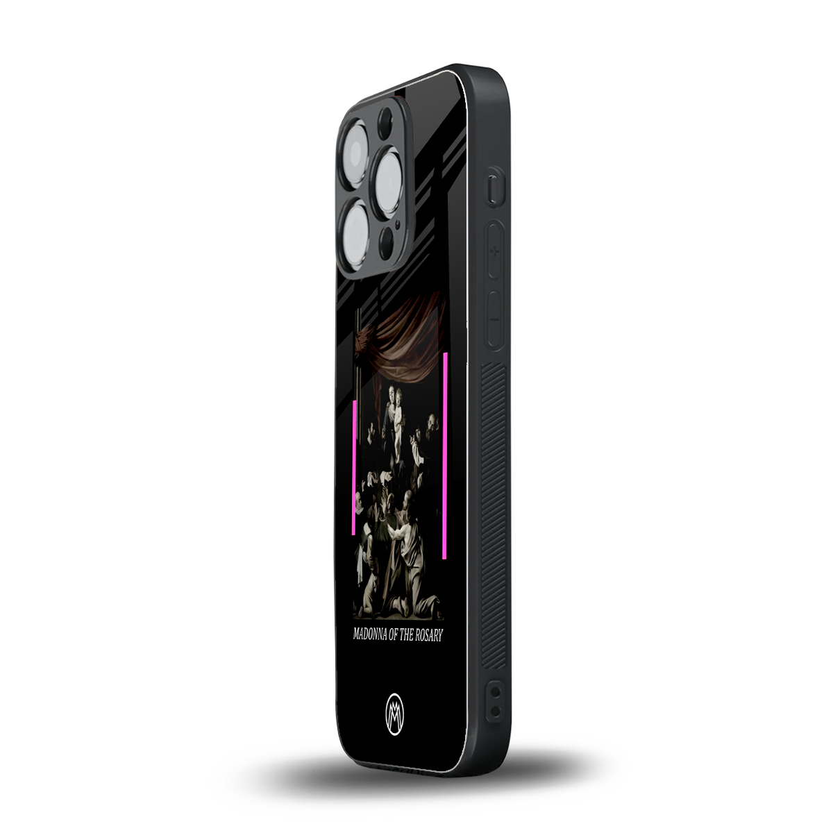 rosary icon back phone cover | glass case for iphone 14 pro