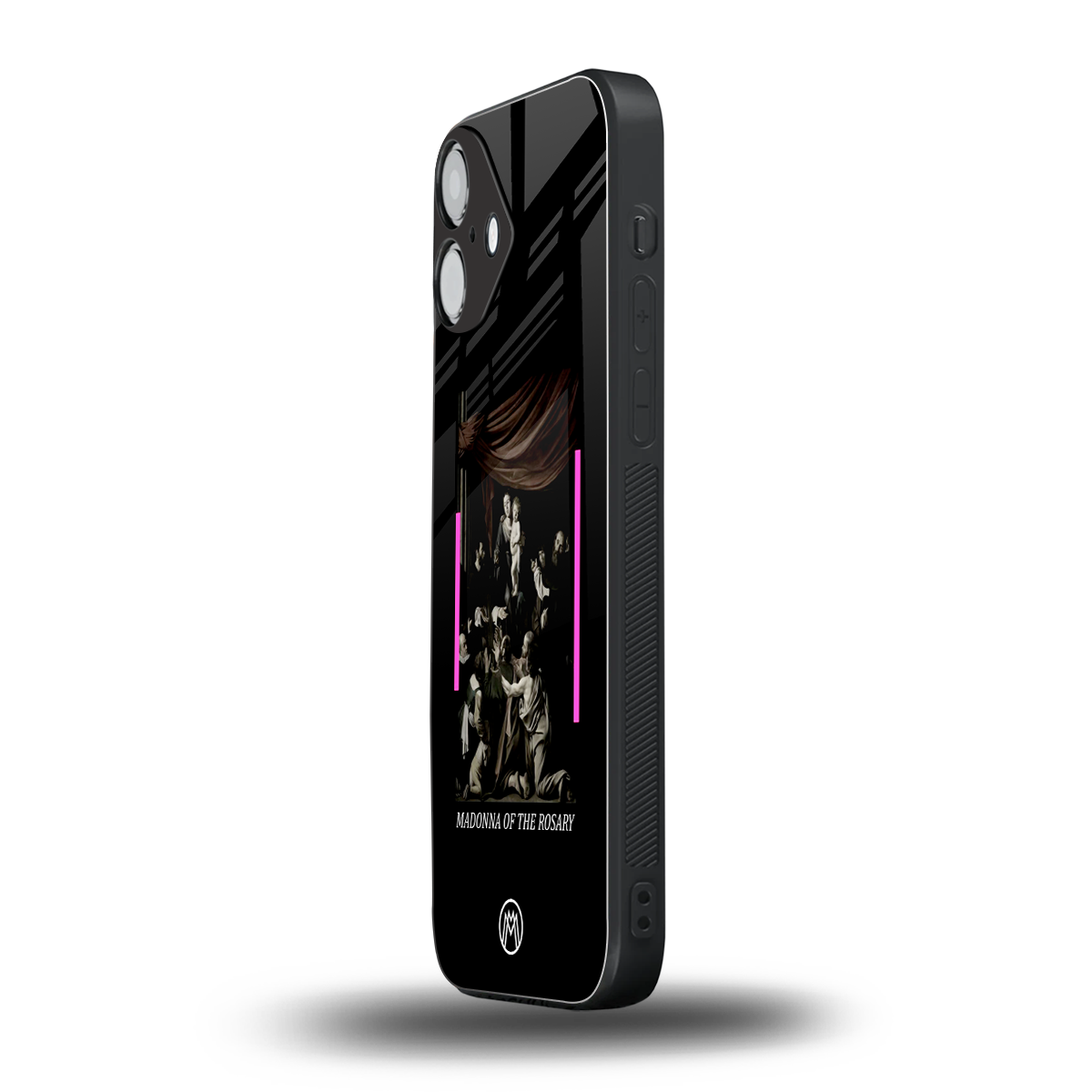 rosary icon back phone cover | glass case for iphone 16 plus