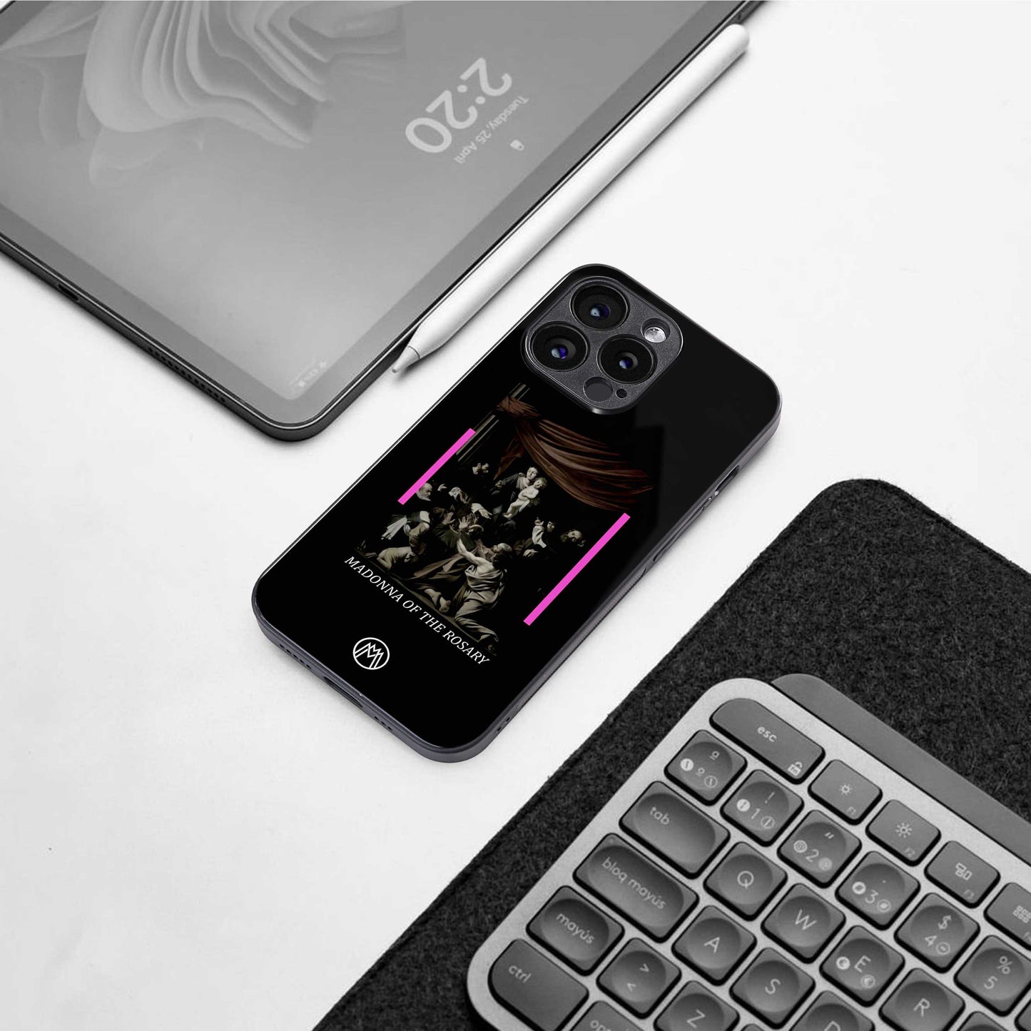 rosary icon back phone cover | glass case for iphone 13 pro max