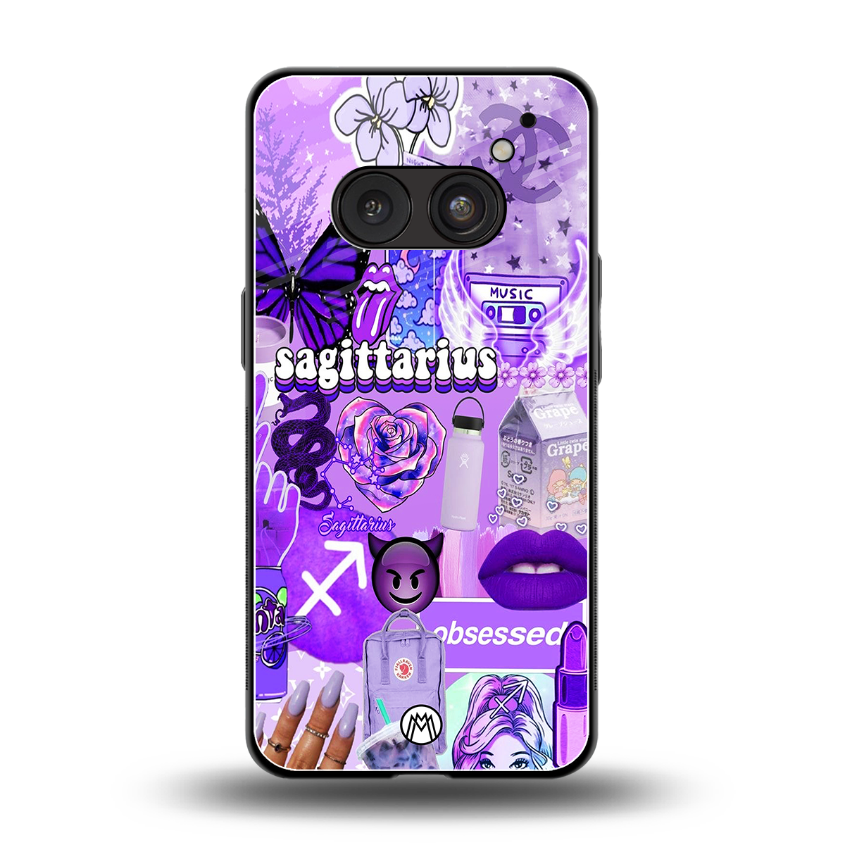 sagittarius aesthetic collage back phone cover | glass case for nothing phone 2a