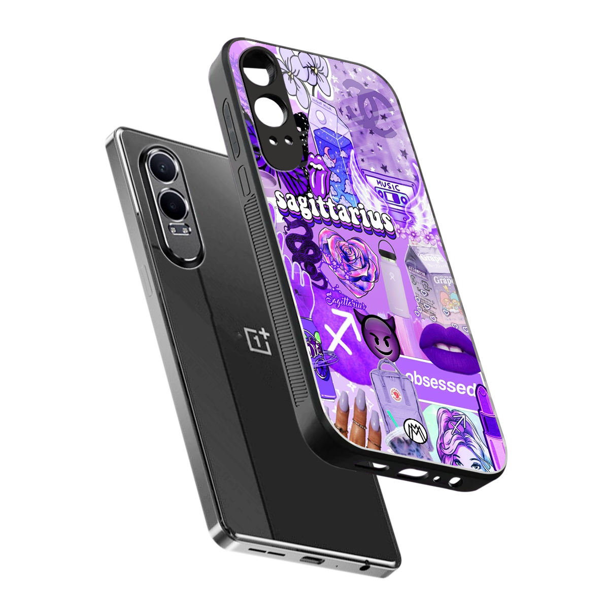 sagittarius aesthetic collage back phone cover | glass case for oneplus nord ce 4 lite