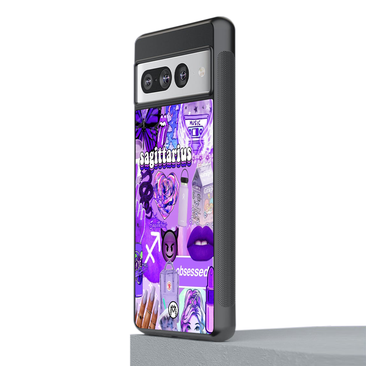 sagittarius aesthetic collage back phone cover | glass case for google pixel 7 pro