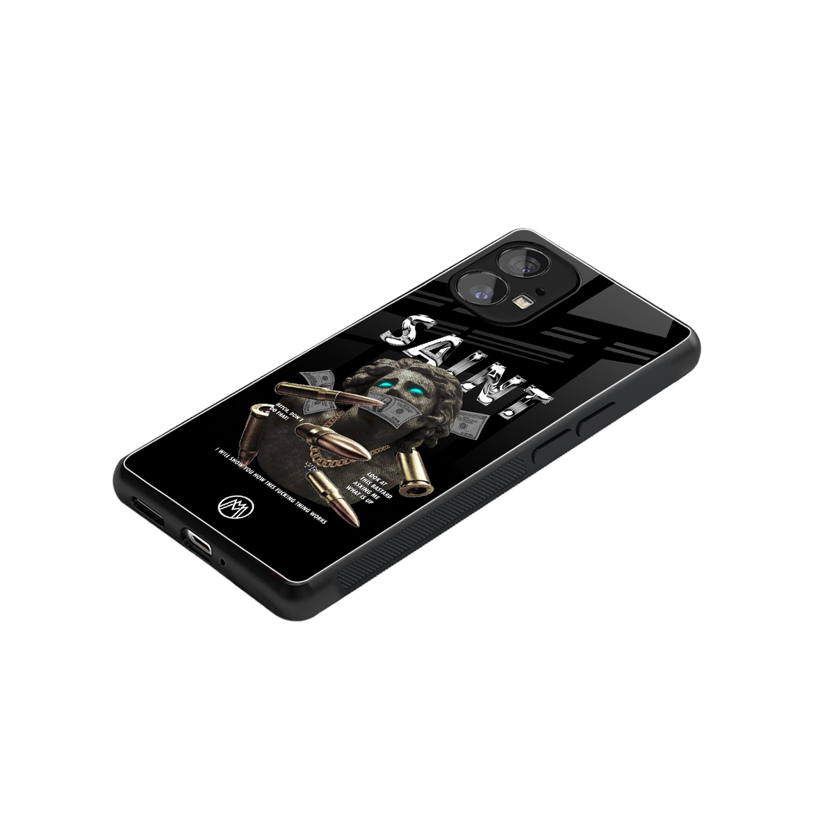 saint back phone cover | glass case for nothing phone 1