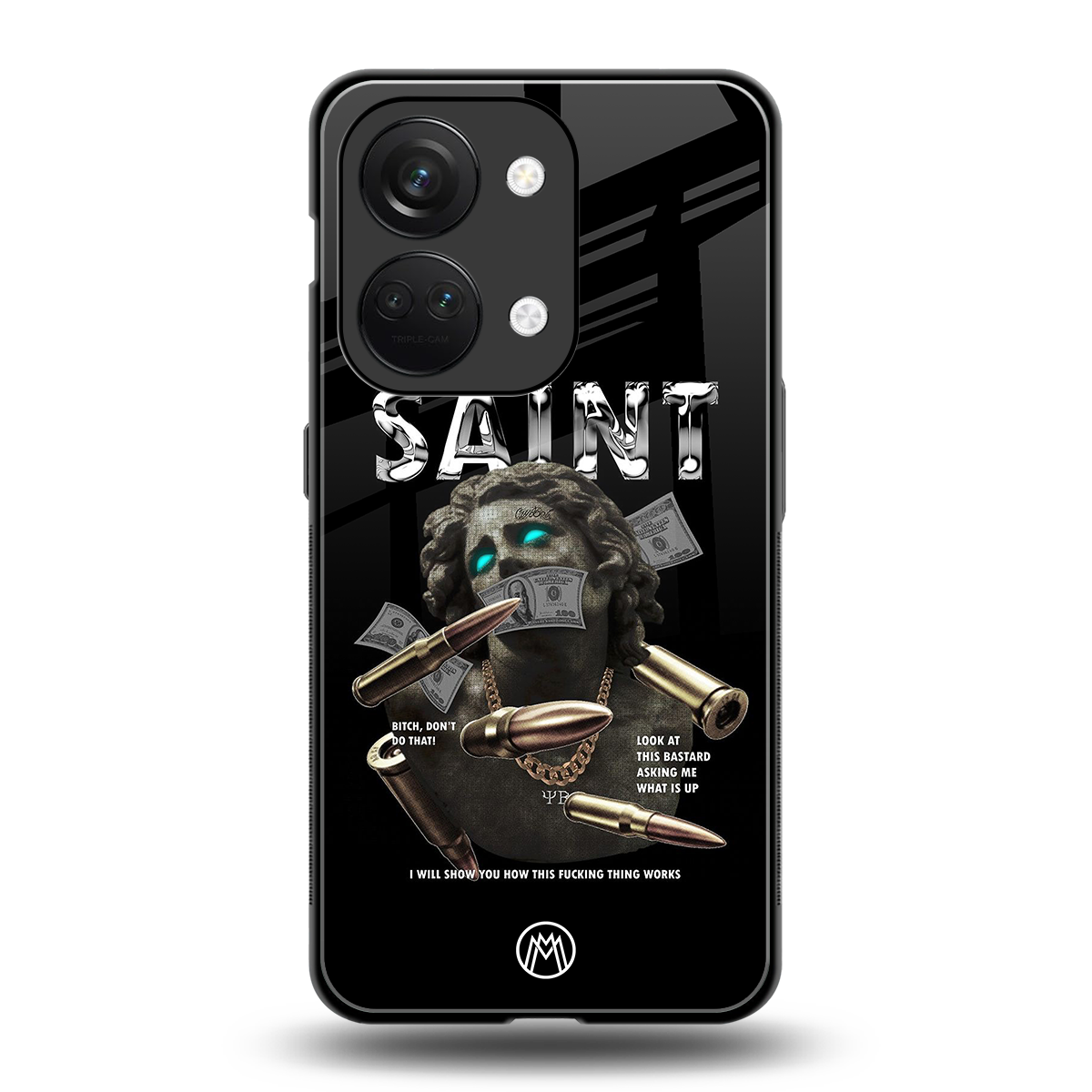 saint back phone cover | glass case for oneplus nord 3