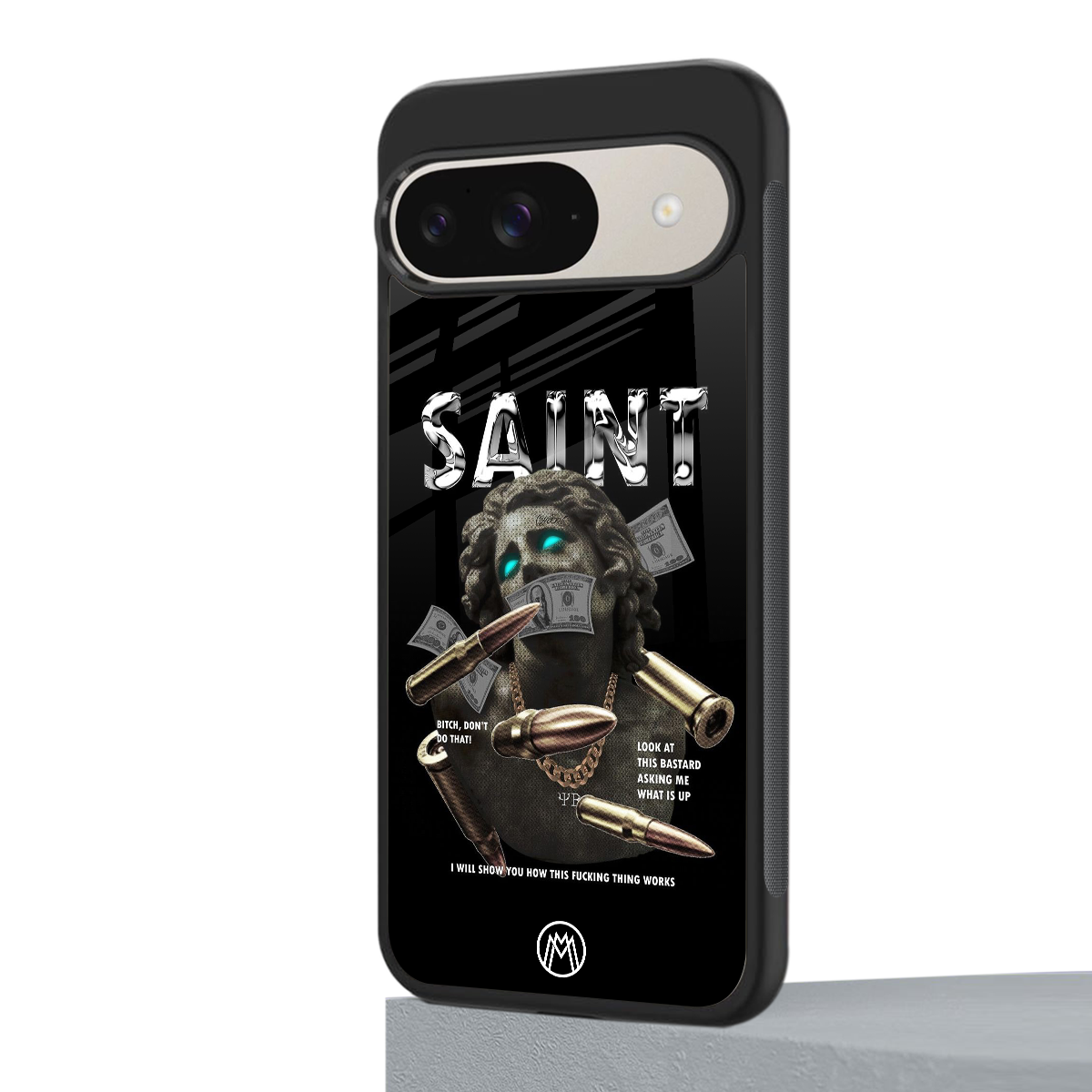 saint back phone cover | glass case for google pixel 9