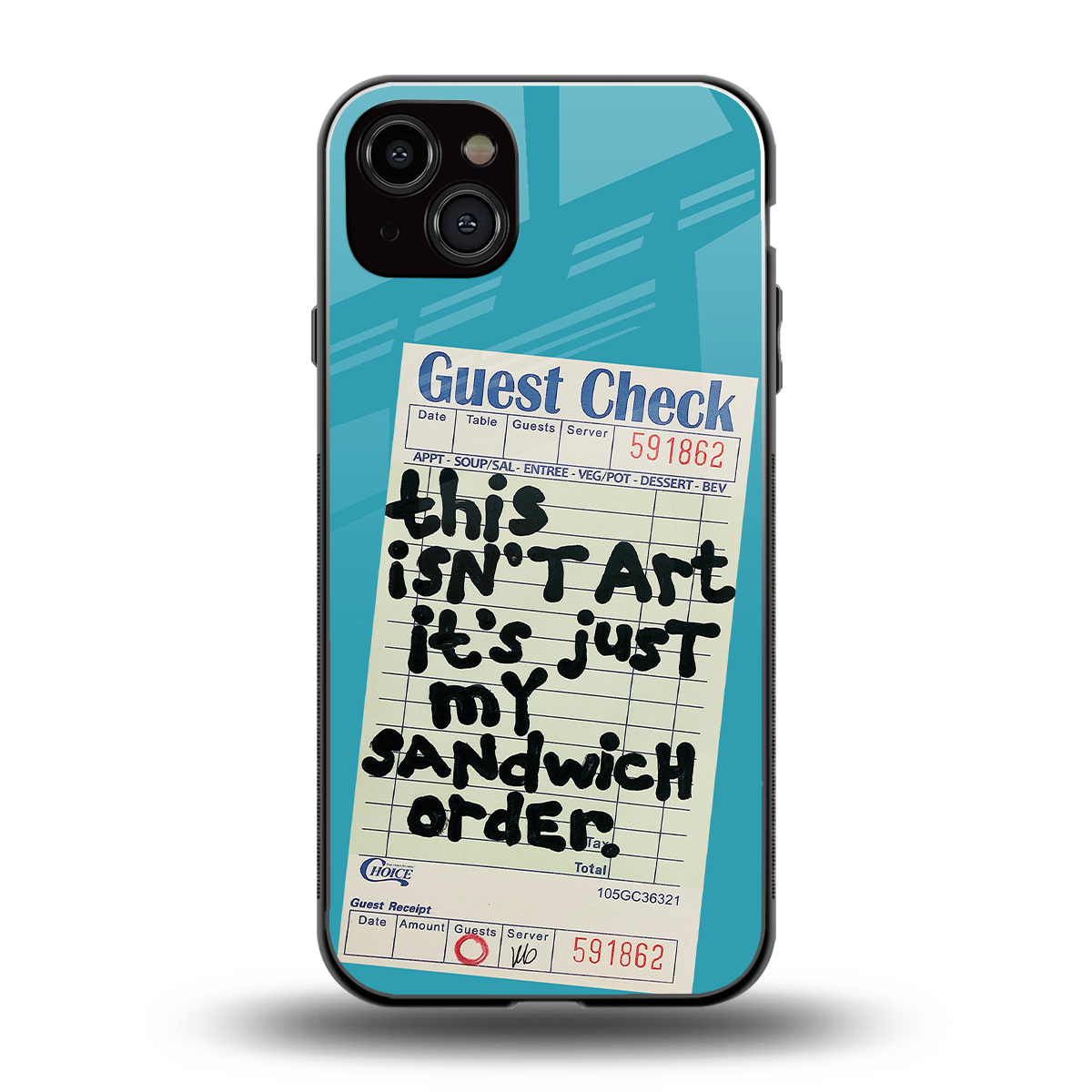 sandwich order back phone cover | glass case for iphone 15 plus
