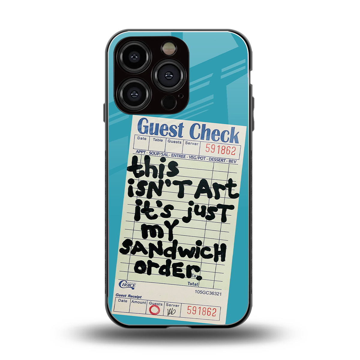 sandwich order back phone cover | glass case for iphone 16 pro