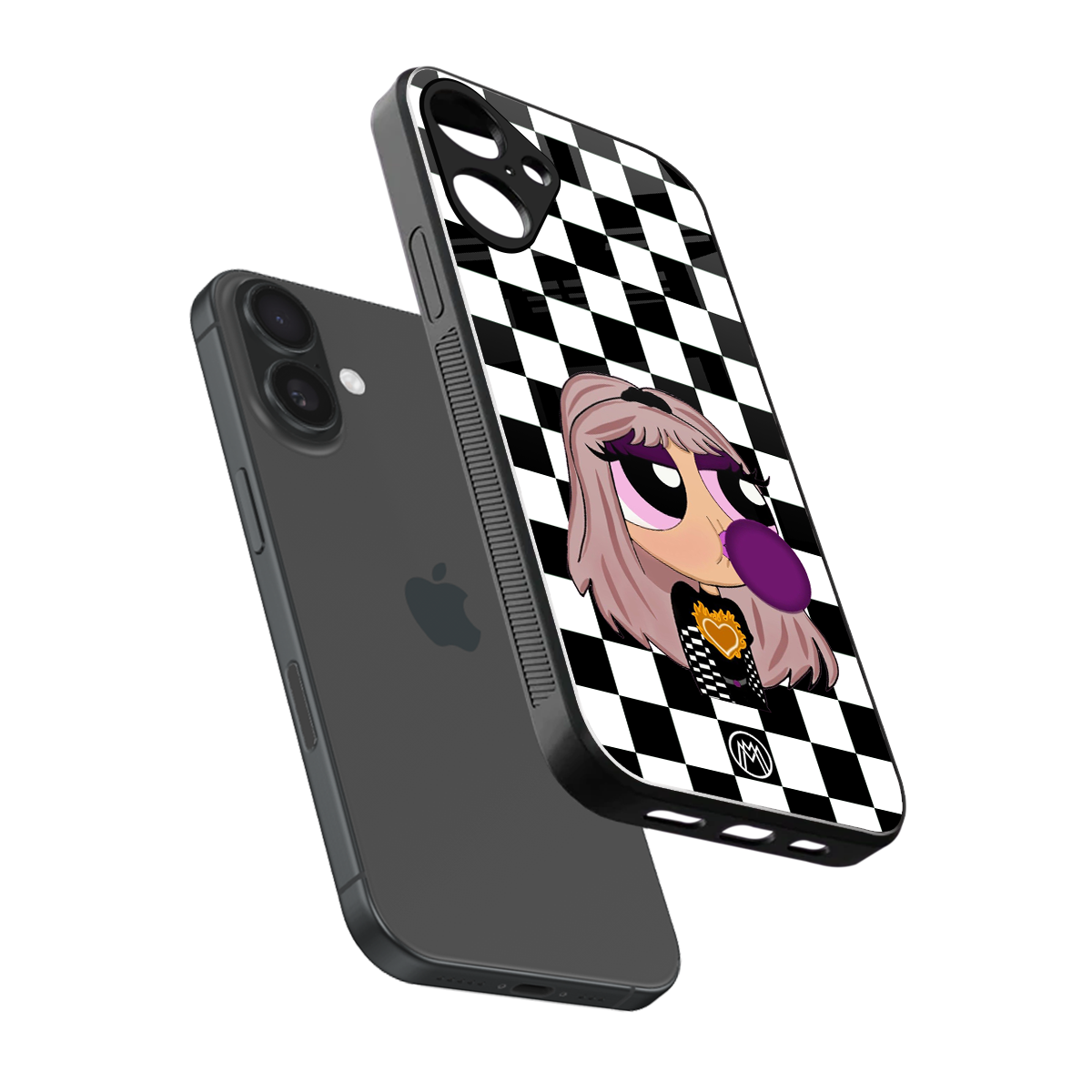 sassy chic powerpuff girls back phone cover | glass case for iphone 16 plus