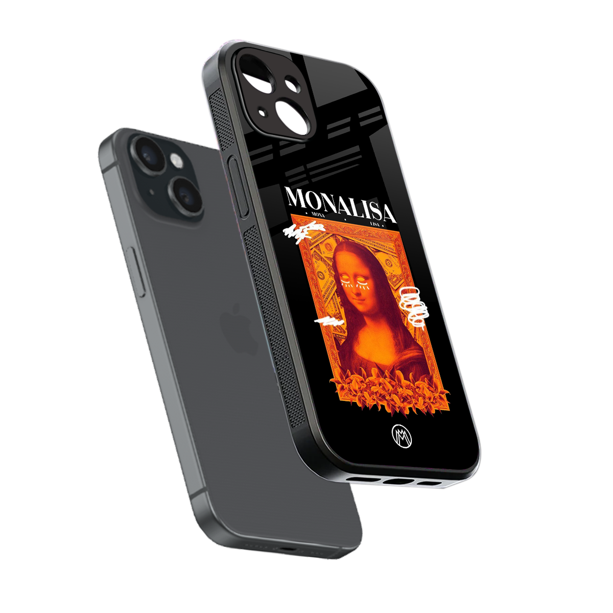 sassy mona lisa back phone cover | glass case for iphone 13 mini